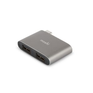 Moshi USB-C to Dual USB-A Adapter Titanium Gray (99MO084214)