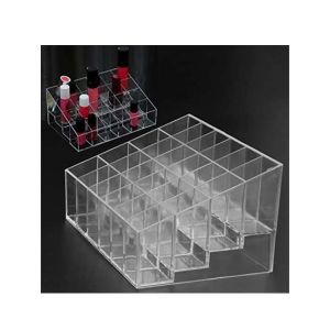 Muzamil Store 24 Grid Plastic Lipstick Storage Box