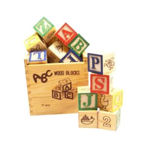 Planet X ABC Wood Blocks Small - 27Pcs (PO-9009)