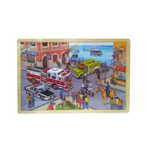 Planet X Big City Rescue Wooden Jigsaw Puzzle (PX-10585)