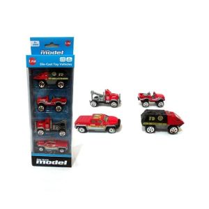 Planet X Fire Rescue Vehicles Die Cast Cars Set - 4 Pcs (PX-10461)