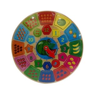 Planet X Time And Number Counting Teaching Wooden Board Puzzle (PX-10506)