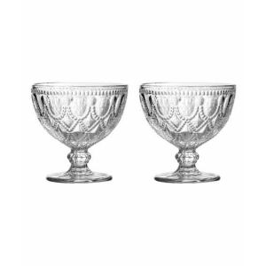 Premier Home Fleur Clear Glass Sundae Dishes Set Of 2 (1404795)