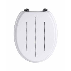 Premier Home White Toilet Seat With Diamante (1604096)