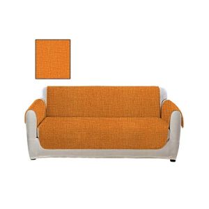 Maguari Printed Textured 5 Seater Sofa Cover Orange