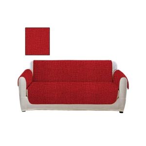 Maguari Printed Textured 5 Seater Sofa Cover Red