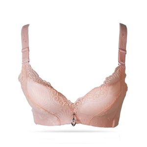 Purple Bag Fancy Soft Padded Wireless Bra Pink (0056)