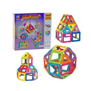 Planet X Magnetic Creativity Shapes Puzzle Building Plastic Blocks (PX-11062)