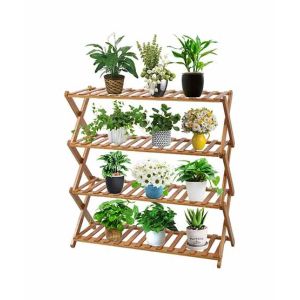 Q-H Mart 4 Tier Folding Flower Pots Rack