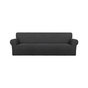 Rainbow Linen Jersey Sofa Cover 1 Seater Dark Gray