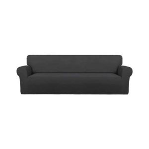 Rainbow Linen Jersey Sofa Cover 2 Seater Dark Gray