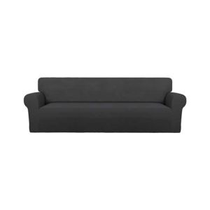 Rainbow Linen Jersey Sofa Cover 5 Seater Dark Gray