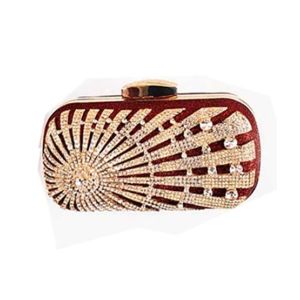 Rangoon Beads Fancy Clutch For Women Mehroon