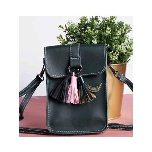 Rangoon Tassels Mobile Bag For Women Green