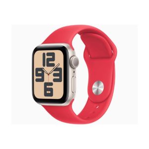 Apple Watch SE 2023 Starlight Aluminum Case With Sport Band-Red-GPS-40mm