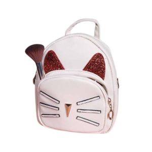 Rangoon Cat Face Mini Backpack For Women Off-White