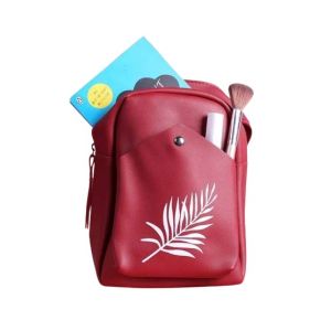 Rangoon Leaf Mini Backpack For Women Mehroon