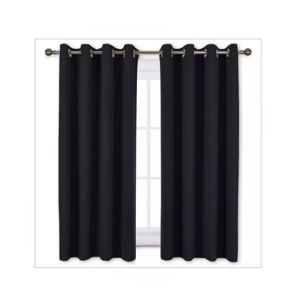 Sajid Zaib Velvet Jacquard Curtains 2 Pcs Black