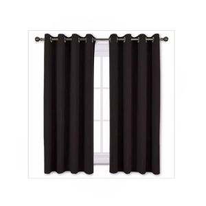 Sajid Zaib Velvet Jacquard Curtains 2 Pcs Brown