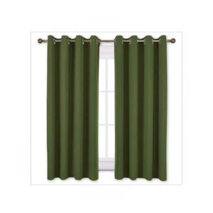 Sajid Zaib Velvet Jacquard Curtains 2 Pcs Olive