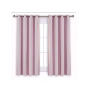 Sajid Zaib Velvet Jacquard Curtains 2 Pcs Pink