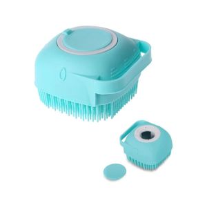 Sasti Market Silicone Bath Body Brush With Soap Dispenser