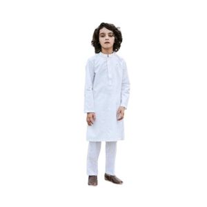 RG shop Exclusiver Kurta &amp; Pajama 2pec Suit For Kids.-White-2-3 Year