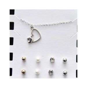 Shaz Jewels Pendant Locket with Ear Studs (0006)