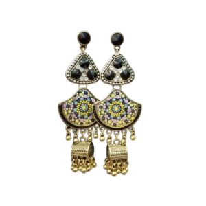 Shaz Jewels Printed Design Jhumka (0009)