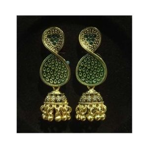 Shaz Jewels Printed Design Jhumkay (0015)