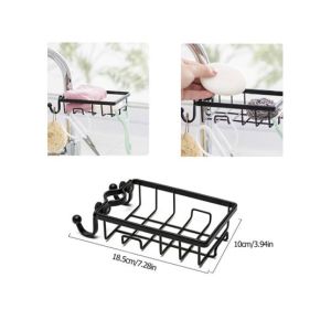 G-Mart 1 Layers Sink Washing Metal Caddy Rack - Black