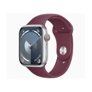 Apple Watch Series 9 Silver Aluminum Case With Sport Band-GPS-45 mm-Mulberry