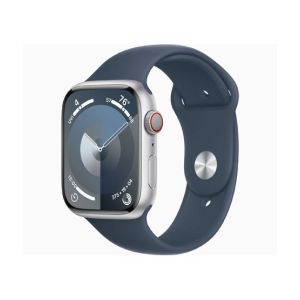 Apple Watch Series 9 Silver Aluminum Case With Sport Band-GPS-45 mm-Storm Blue