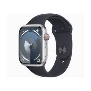 Apple Watch Series 9 Silver Aluminum Case With Sport Band-GPS-45 mm-Midnight