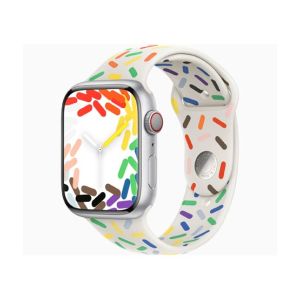 Apple Watch Series 9 Silver Aluminum Case With Sport Band-GPS-45 mm-Pride Edition