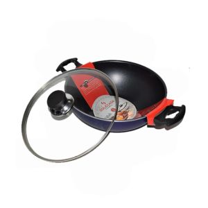 Solecasa 26cm Handle Wok With Glass Lid