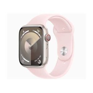 Apple Watch Series 9 Starlight Aluminum Case With Sport Band-GPS &amp; Cellular-45 mm-Light Pink