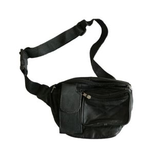 The Emart Zipper Pockets Waist Bag Black