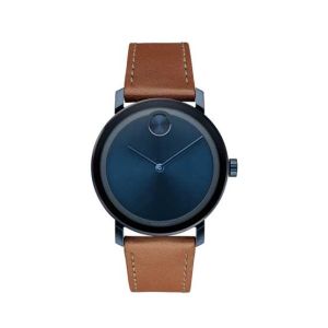 Movado Bold Evolution Leather Unisex Watch Brown (3600520)