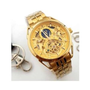 TFH Automatic Skeleton Watch For Men Golden