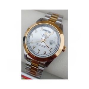 TFH Perpetual Arabic Dial Chain Watch For Men Silver