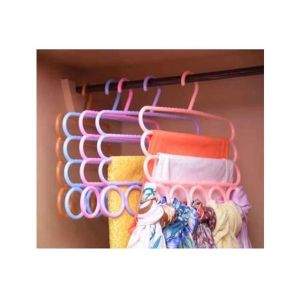 The RUBIAN Store 2 IN 1 5 Rings 3 Layers Hanger