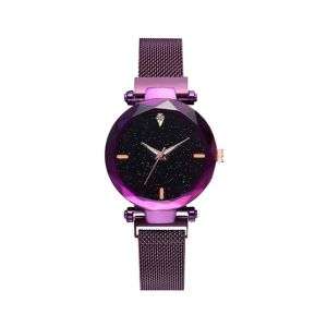 The Rubian Store Ladies Magnetic Watch Purple