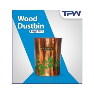 TPWfamily Wood Style Dustbin - Large