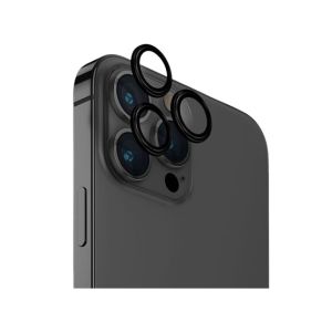 Uniq Optix Aluminium Camera Lens Protector For iPhone 15 Pro 6.1" - Midnight Black