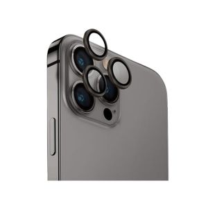 Uniq Optix Aluminium Camera Lens Protector For iPhone 15 Pro 6.1" Steel Grey