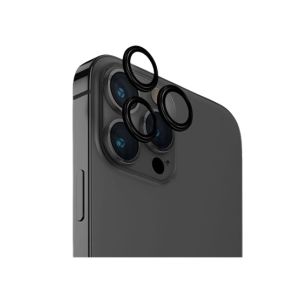 Uniq Optix Aluminium Camera Lens Protector For iPhone 15 Pro Max Midnight Black