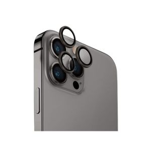 Uniq Optix Aluminium Camera Lens Protector For iPhone 15 Pro Max Steel Grey