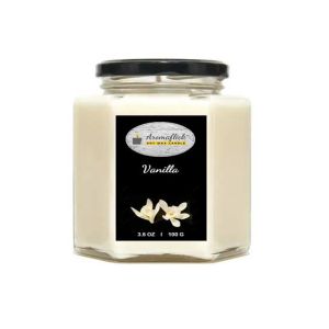 Aromaflick Vanilla Hexagonal Jar Soy Candle