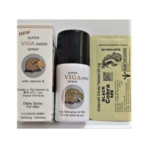 Viga 240000 Delay Spray With Black Cobra Tablets